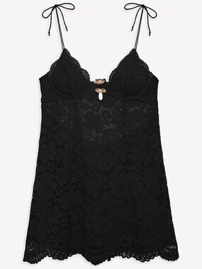 FOR LOVE & LEMONS Creamsicle Lace Slip Dress | Black | S | NWT